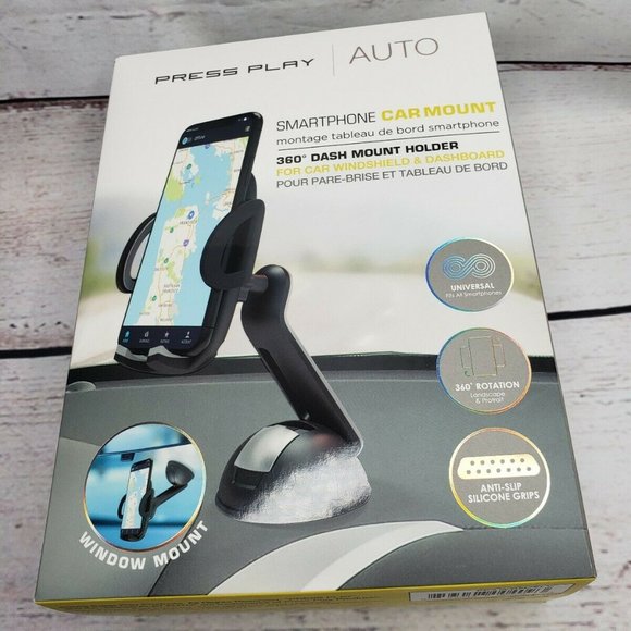Press Play Smartphone 360 Rotation Car Mount - Picture 2 of 9